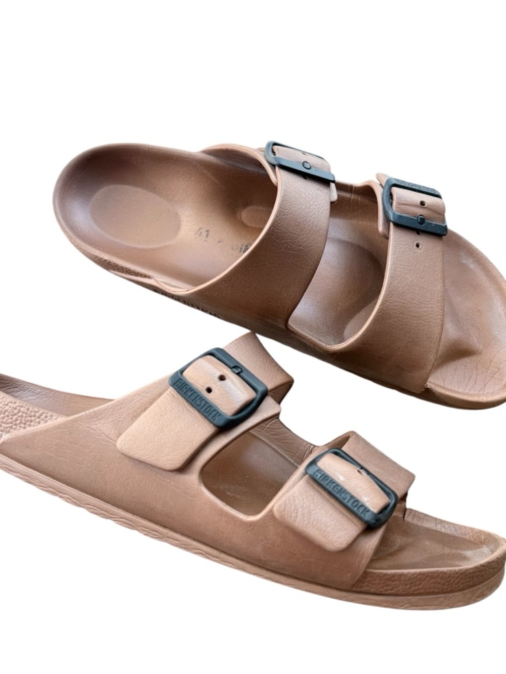 Birkenstock Eva Arizona copper metallic 41 rubber men 8/8.5 women 10/10.5 READ